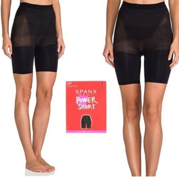 SPANX Power Short Mid Thigh Shaper black 1X - Picture 1 of 9